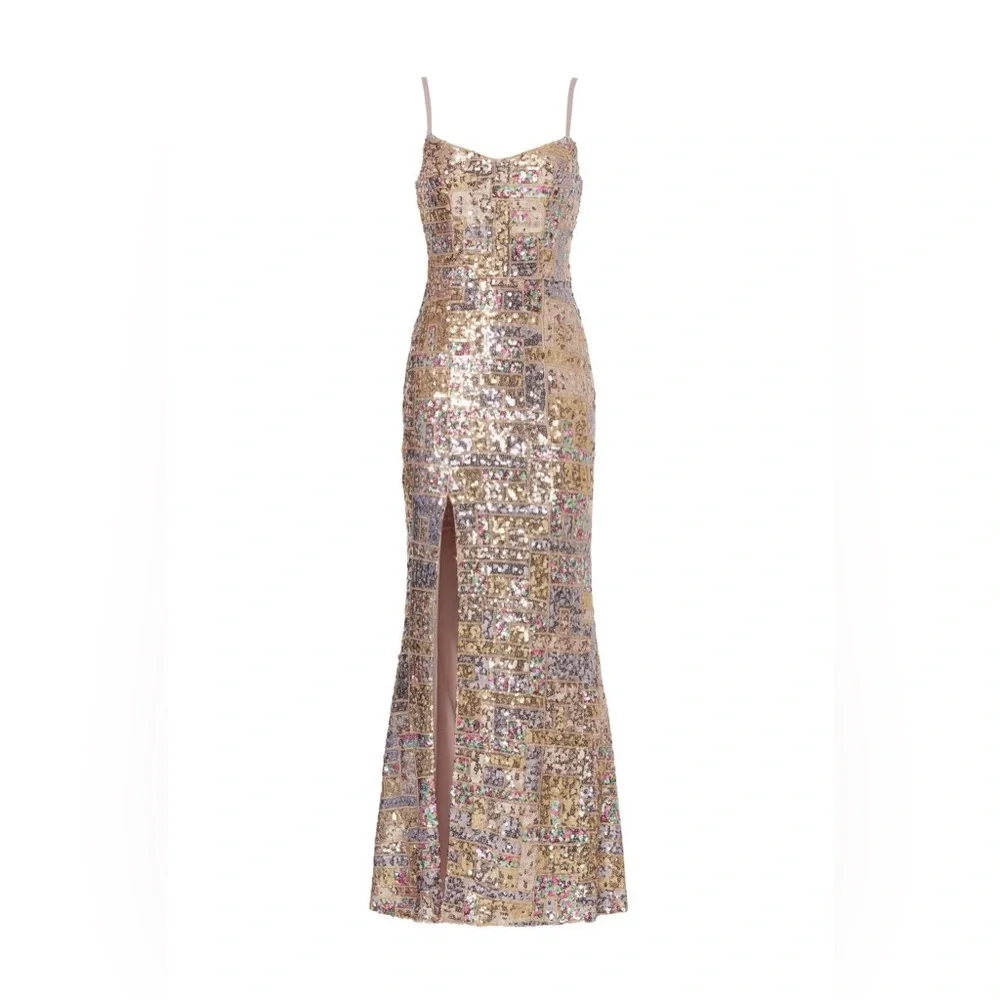 Dress the Population Giovanna Sequin‎ Formal Gown XL - Picture 3 of 4